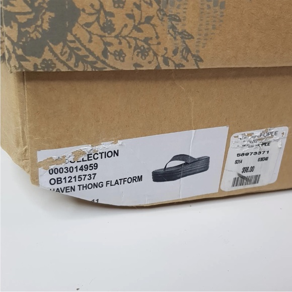 Free People Tan Thong Flatform Sandals UK 8 EU 41 Haven Platform Chunky BN - Picture 12 of 12